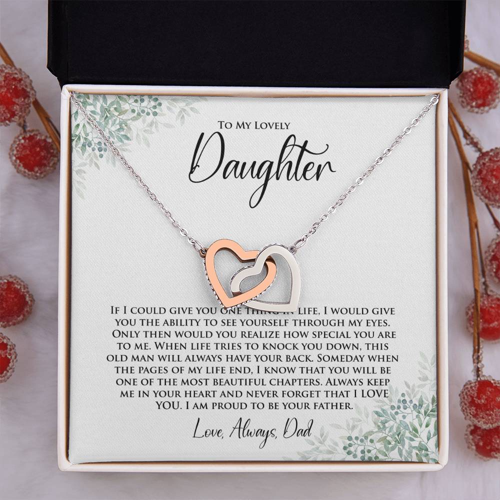 Daughter | One Thing In Life | Interlocking Hearts Necklace