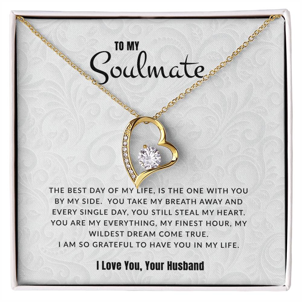 To My Soulmate I The Best Day Of My Life | Eternal Love Necklace