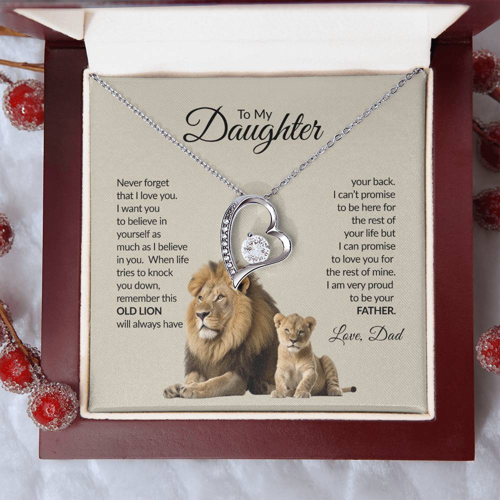 To My Daughter | Never Forget That I Love You | Forever Love Necklace