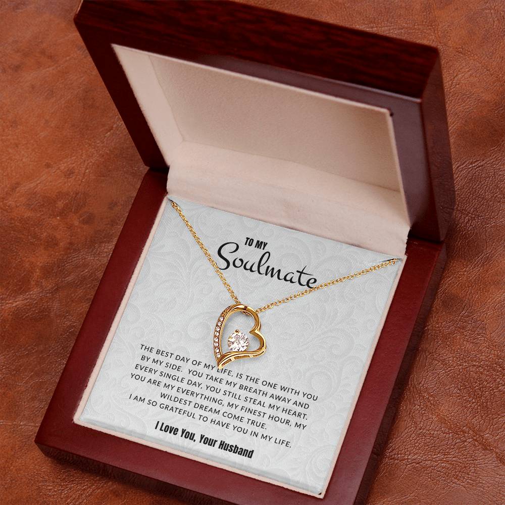 To My Soulmate I The Best Day Of My Life | Eternal Love Necklace