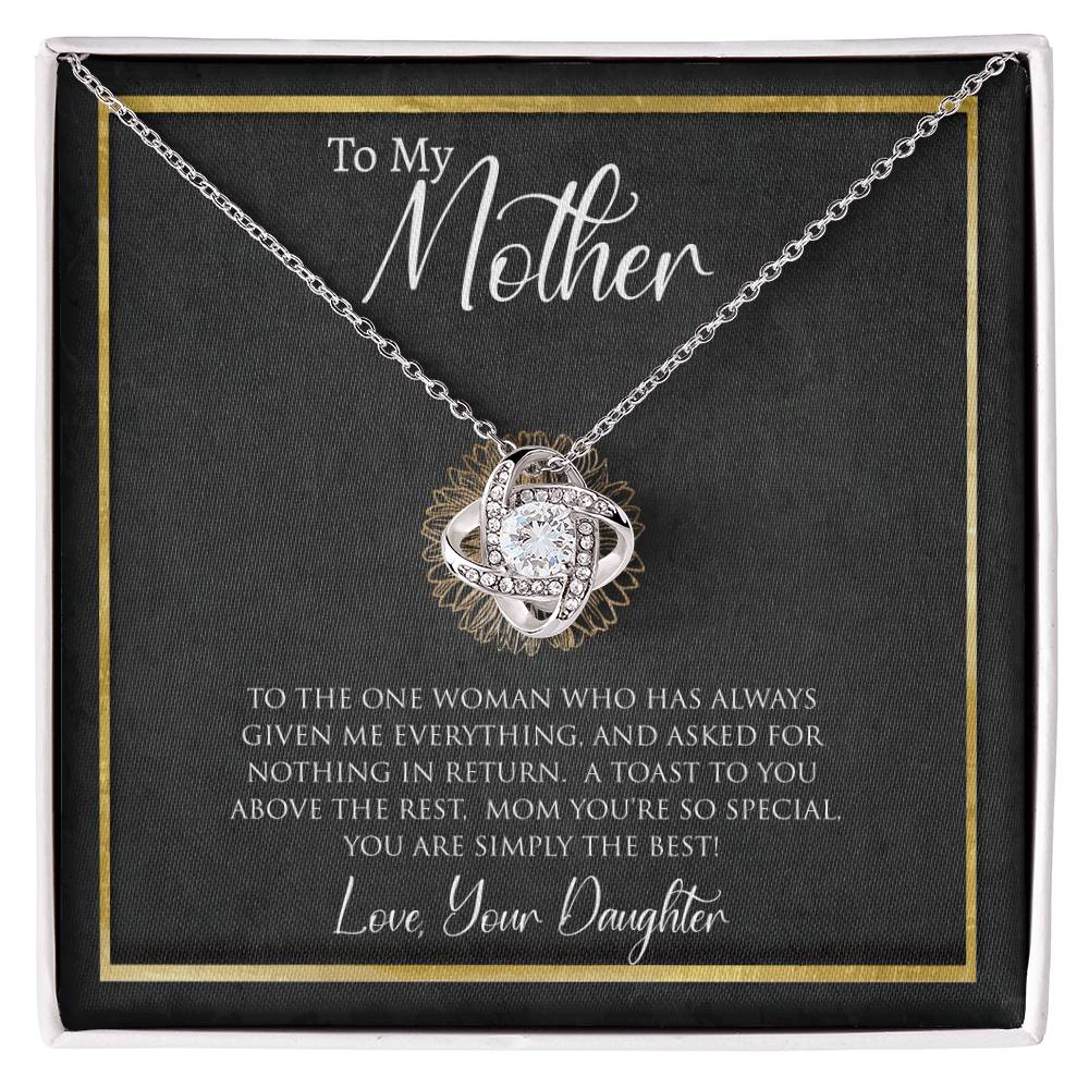 To My Mother | The One Woman | Love Knot Necklace