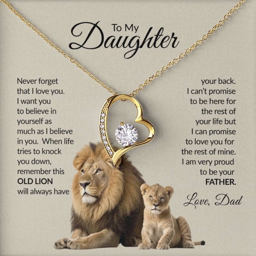 To My Daughter | Never Forget That I Love You | Forever Love Necklace